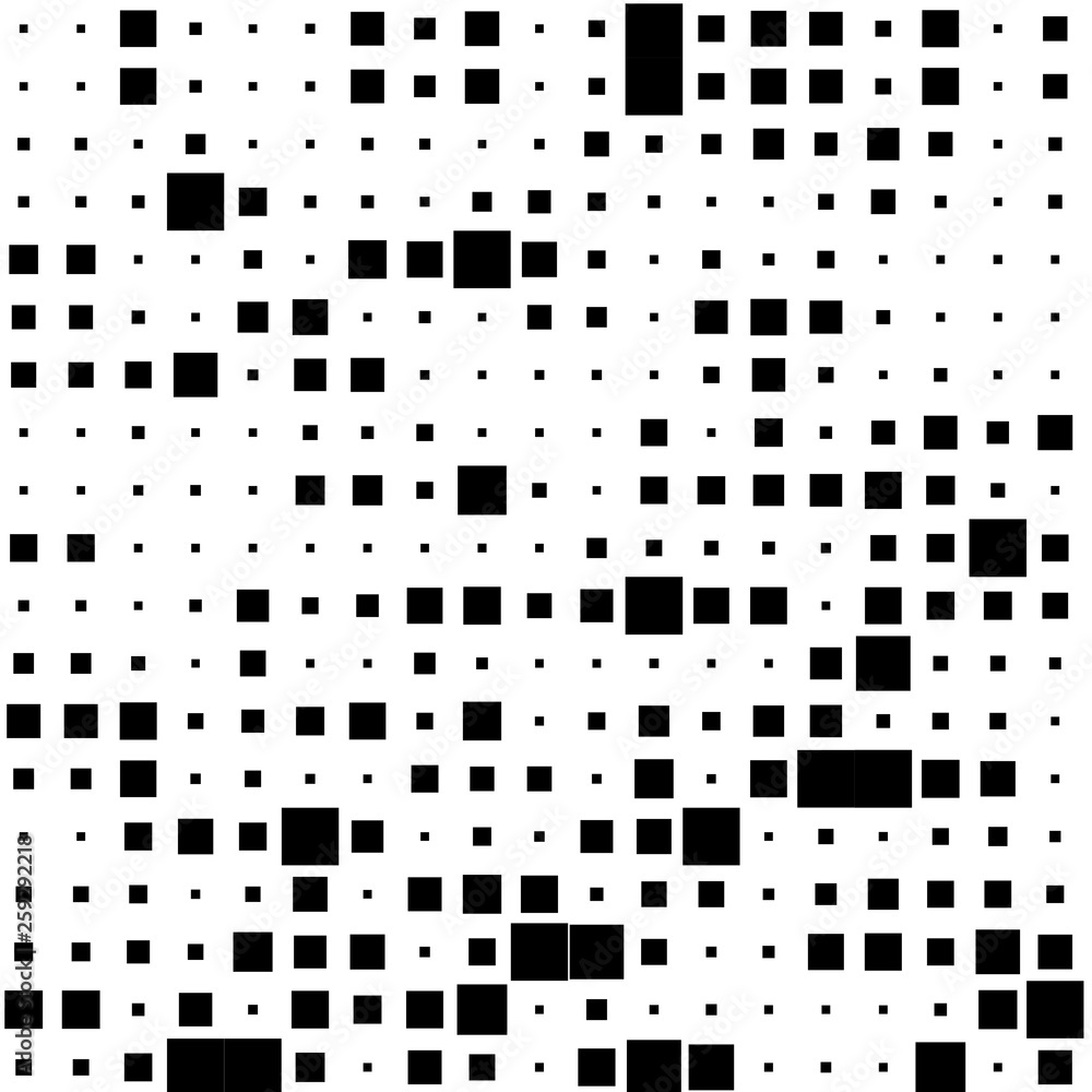 Mosaic of black squares on a white background. Mosaic of black squares on a white background.