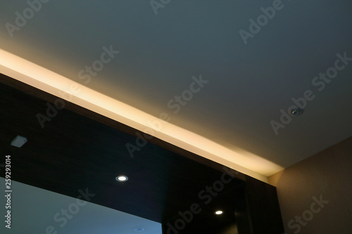 downlight of led warm light interior decoration in home photo