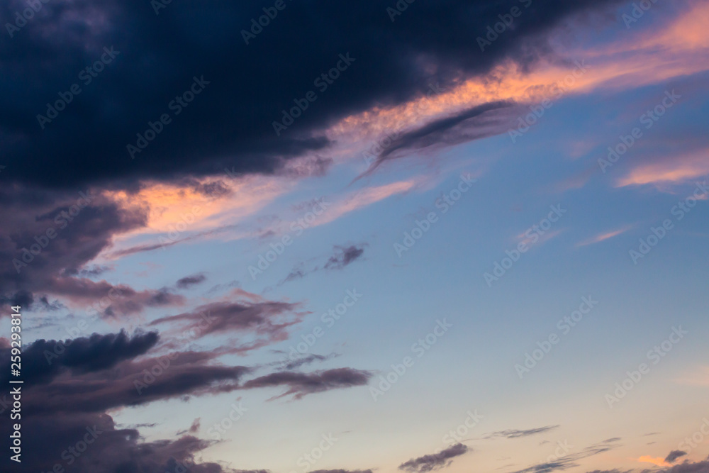 Fototapeta premium colorful twilight dusk sky