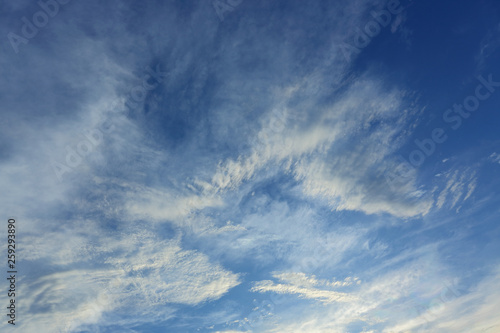 dramatic white cloud on blue sky, nature background