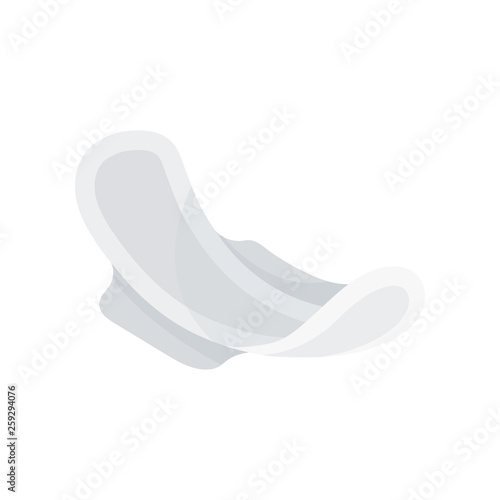 Sanitary napkin on white background. Vector illustration.