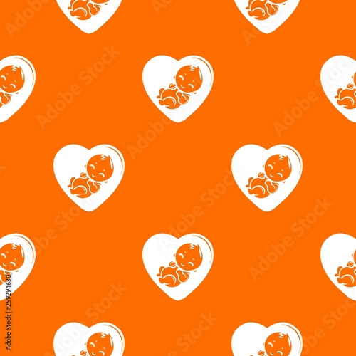Baby pattern vector orange for any web design best