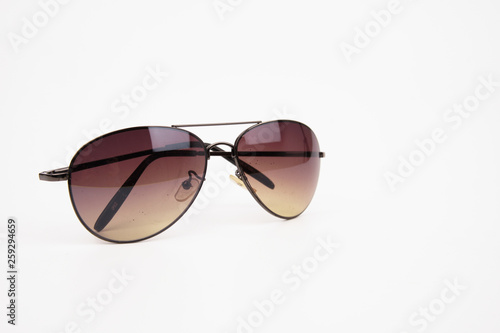 Elegant fashion sunglasses isolated on white background. 