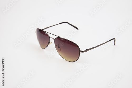 Elegant fashion sunglasses isolated on white background. 