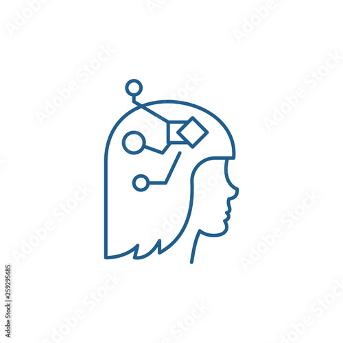 Structuredness line concept icon. Structuredness flat  vector website sign, outline symbol, illustration.