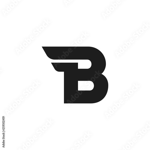 Vector Logo Letter B Double Wing