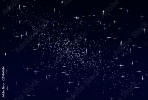 Starlight night vector illustration