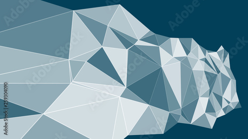 Connected triangles shapes vector technology conception