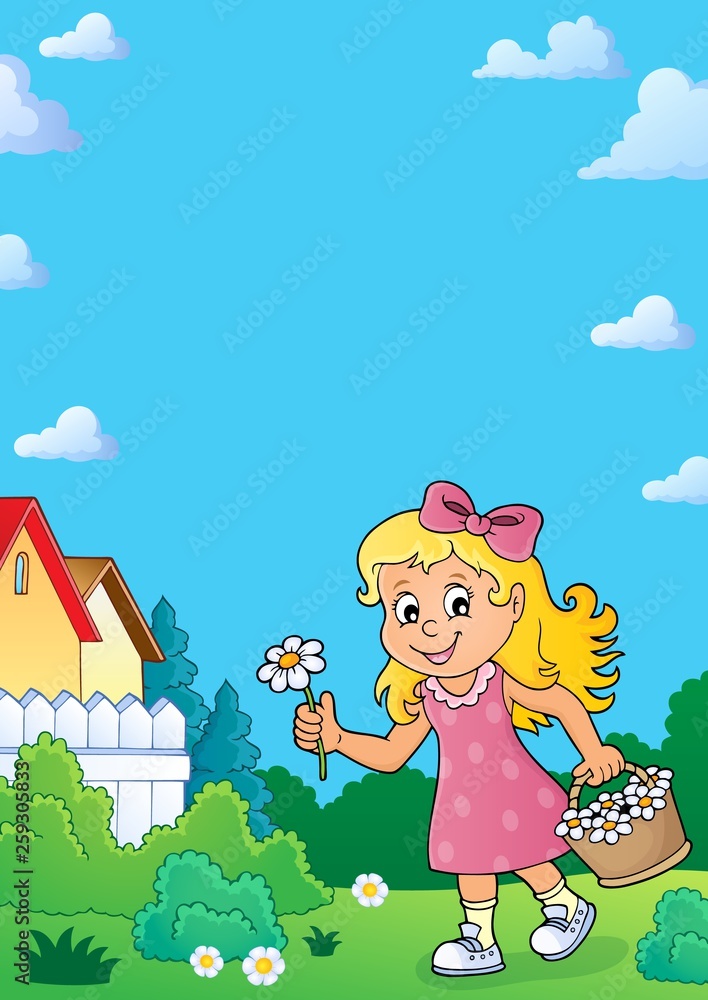 Girl with flower theme image 4 Girl with flower theme image 4