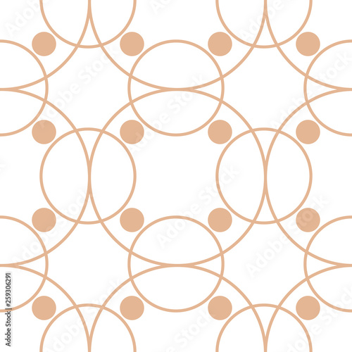 Geometric pattern. Brown pattern on white seamless background