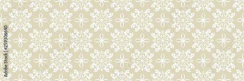 Floral seamless olive green background. With white flowers pattern