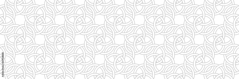 Fototapeta premium Monochrome seamless pattern. Abstract gray design on white background