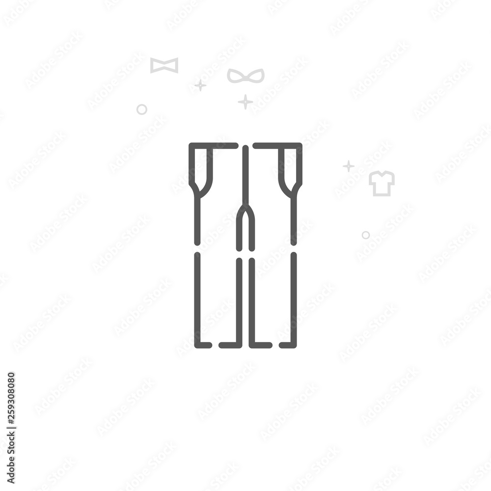 Men's Trousers Vector Line Icon, Symbol, Pictogram, Sign. Light Abstract Geometric Background. Editable Stroke