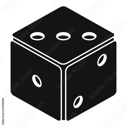 Small dice icon. Simple illustration of small dice vector icon for web design isolated on white background