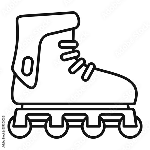 Glide inline skates icon. Outline glide inline skates vector icon for web design isolated on white background