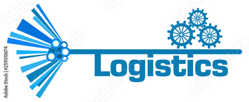 Logistics Gears Blue Graphical Element 