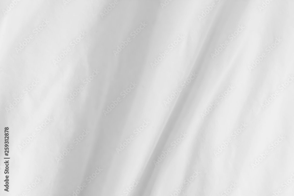Obraz premium Close up of bedding White sheets with copy space.