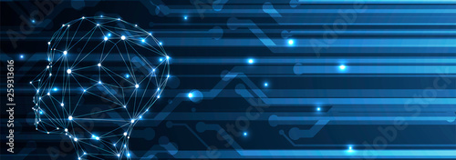 Conceptual technology illustration of artificial intelligence