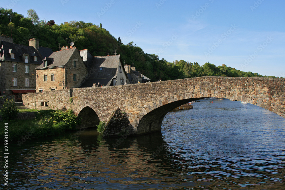 Gothic bridge in Dinan (Brittany - France)