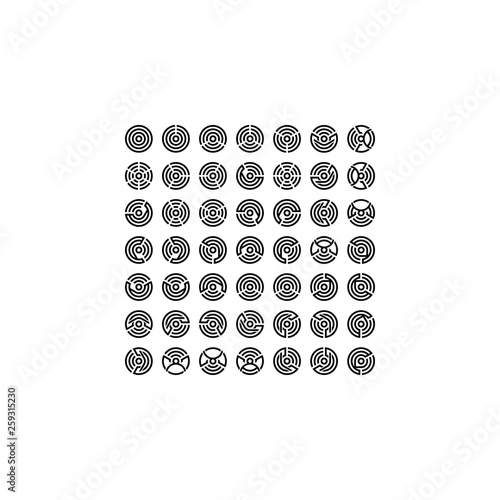 Set of 49 icons for user interface and web photo