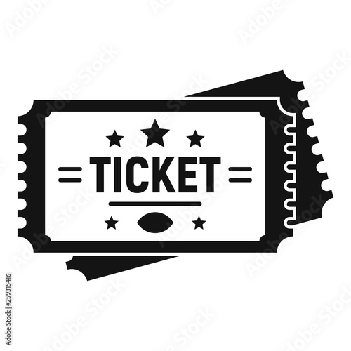 American football ticket icon. Simple illustration of american football ticket vector icon for web design isolated on white background