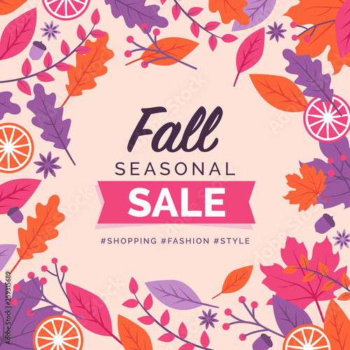 Wallpaper Mural Fall seasonal sale promotional card design Torontodigital.ca
