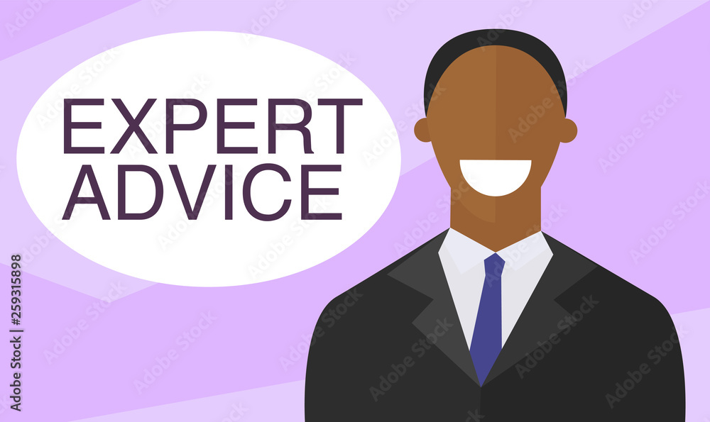 Expert gives advice. Flat design Expert gives advice. Flat design