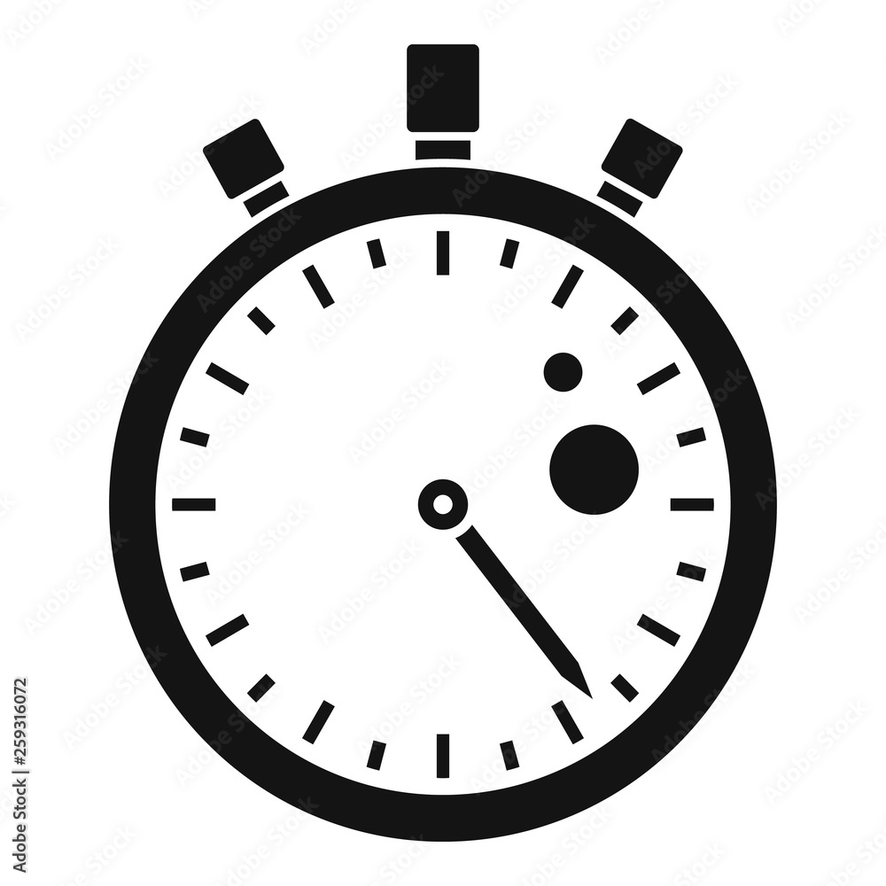 Sport stopwatch icon. Simple illustration of sport stopwatch vector icon for web design isolated on white background Sport stopwatch icon. Simple illustration of sport stopwatch vector icon for web design isolated on white background