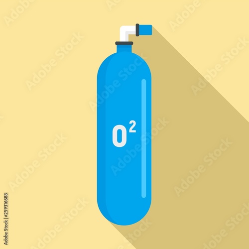 Scuba oxygen tank icon. Flat illustration of scuba oxygen tank vector icon for web design
