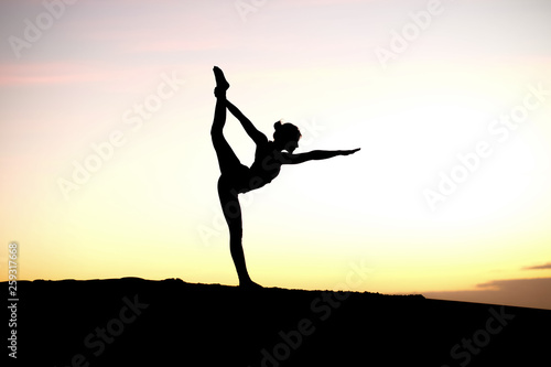 Fantastic moves from a yoga instructor make for fantastic silhouettes