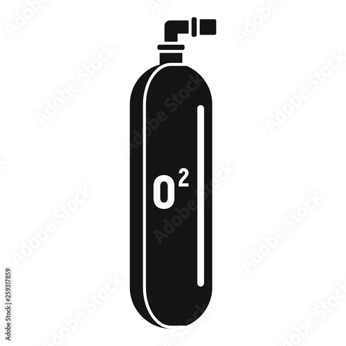 Scuba oxygen tank icon. Simple illustration of scuba oxygen tank vector icon for web design isolated on white background