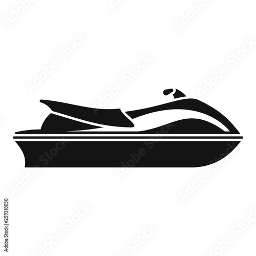 Sea race jet ski icon. Simple illustration of sea race jet ski vector icon for web design isolated on white background
