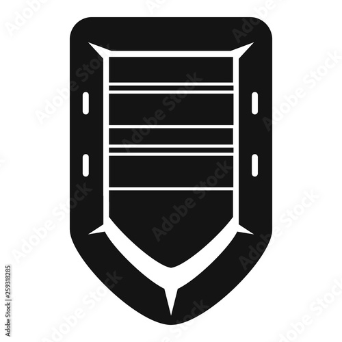 Rescue rubber boat icon. Simple illustration of rescue rubber boat vector icon for web design isolated on white background