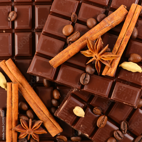 chocolate bar with spices