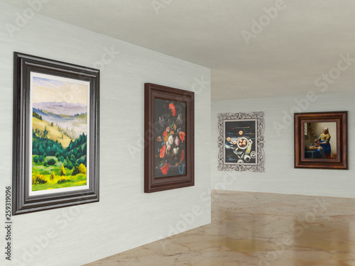 Obraz na plátně 3D image of the art museum