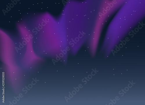 Vector blue pink purple aurora borealis northern lights