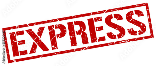 express red grunge square vintage rubber stamp