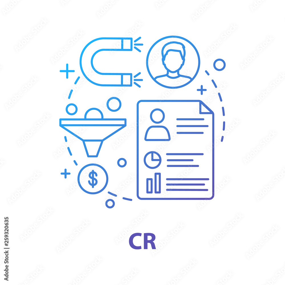 Conversion rate concept icon Conversion rate concept icon
