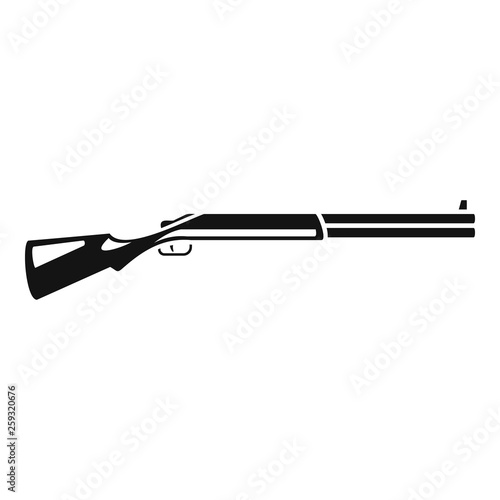 Hunting shotgun icon. Simple illustration of hunting shotgun vector icon for web design isolated on white background