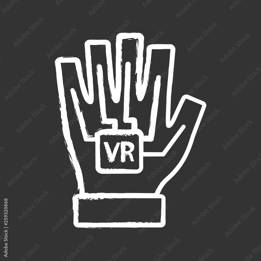 Obraz premium VR glove chalk icon