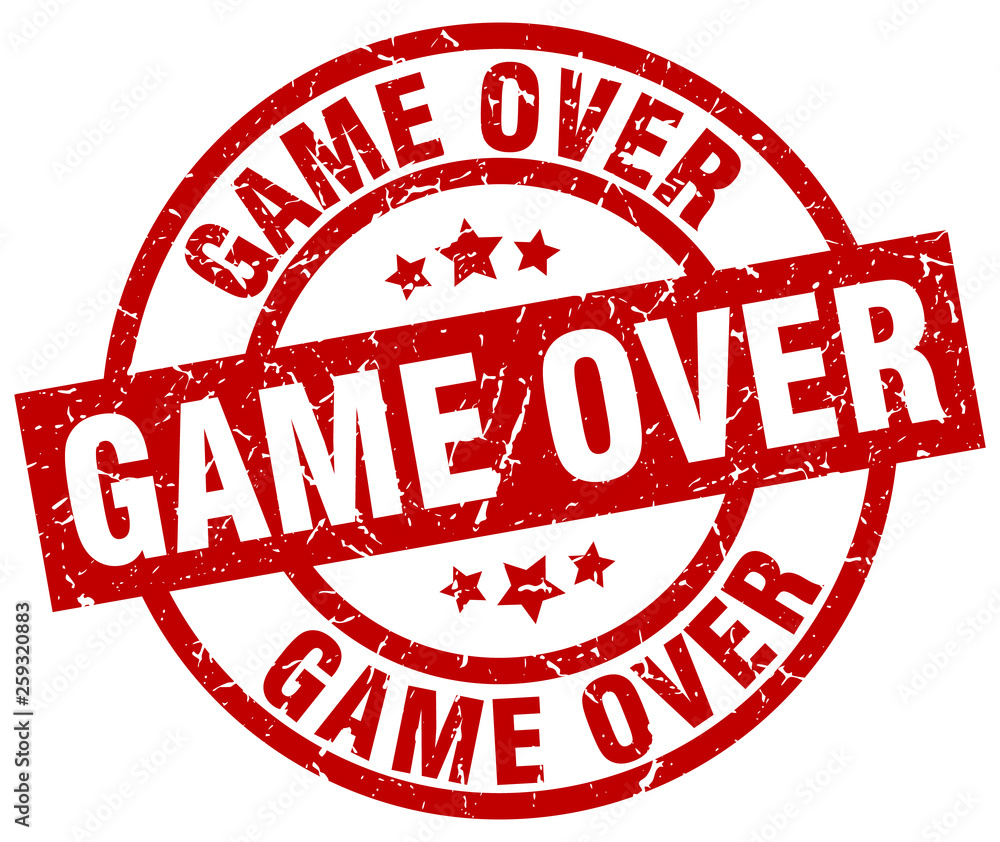 game over round red grunge stamp game over round red grunge stamp