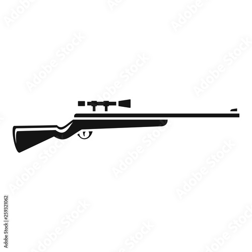 Classic sniper rifle icon. Simple illustration of classic sniper rifle vector icon for web design isolated on white background