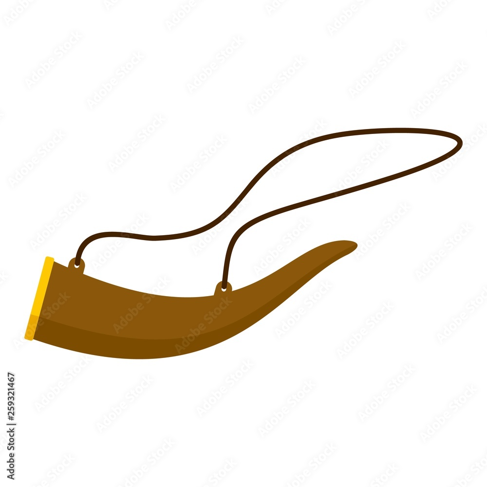 Hunting horn icon. Flat illustration of hunting horn vector icon for web design Hunting horn icon. Flat illustration of hunting horn vector icon for web design
