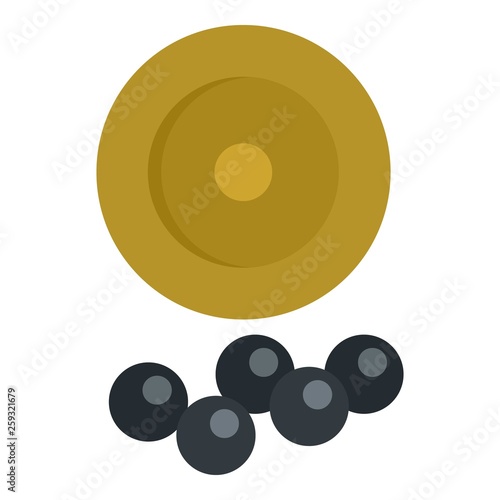Cartridge balls icon. Flat illustration of cartridge balls vector icon for web design