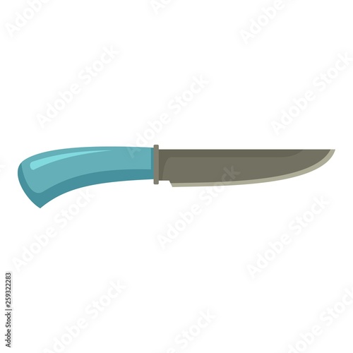 Modern hunter knife icon. Flat illustration of modern hunter knife vector icon for web design