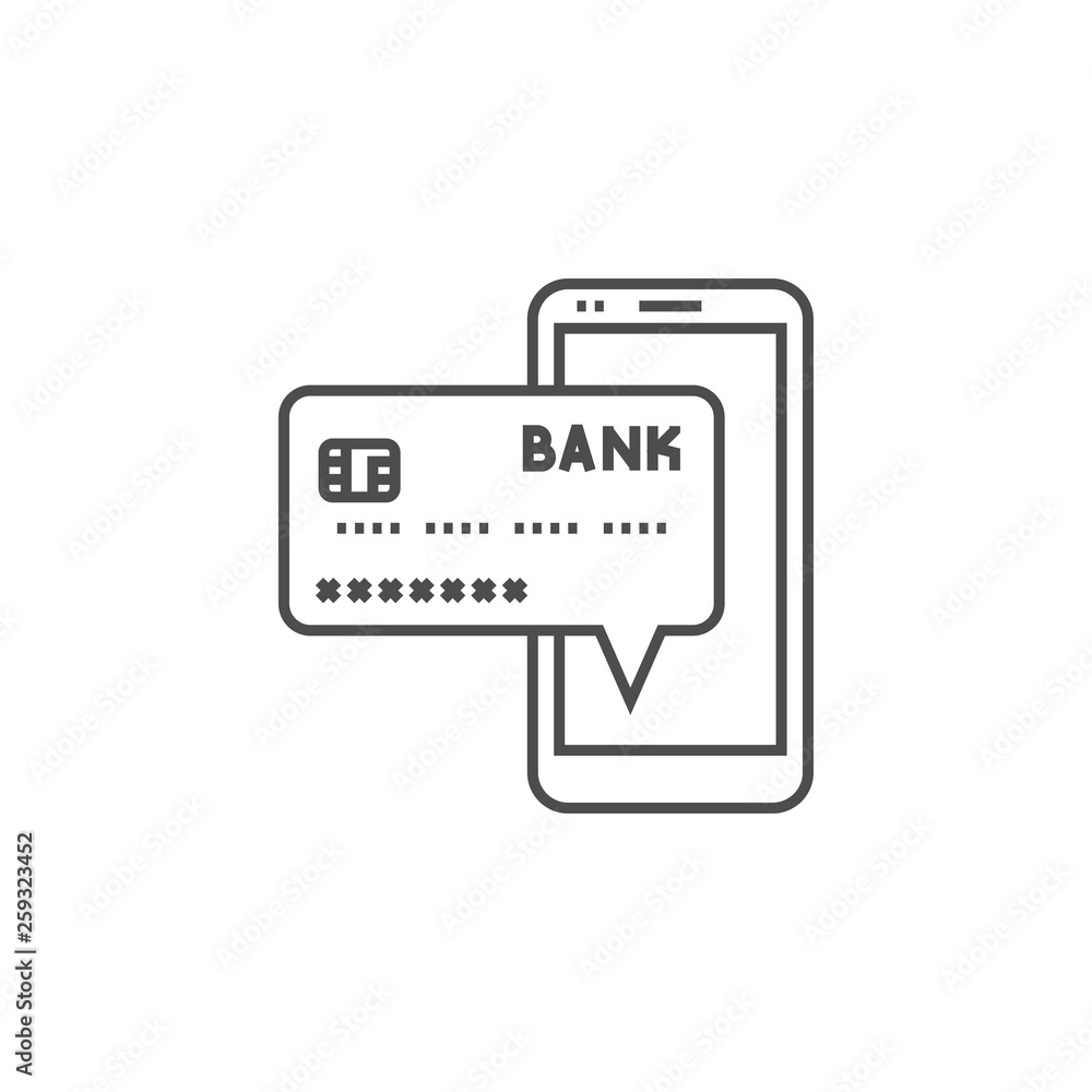Online Payment Vector Line Icon Online Payment Vector Line Icon