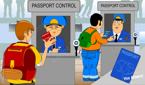 passport and customs control