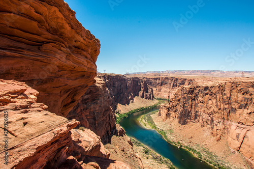 Winding Colorado River in Grand Canyon, Arizona, USA