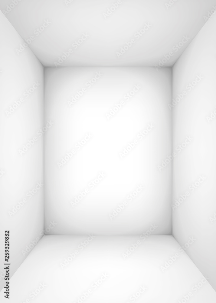 Empty white room. The inner space of the box. Vector design illustration. Mock up for you business project Empty white room. The inner space of the box. Vector design illustration. Mock up for you business project
