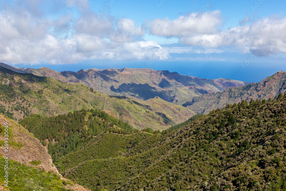 Landscape view of mountains at La Gomera. Canary Islands. Spain Landscape view of mountains at La Gomera. Canary Islands. Spain